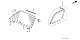 Diagram for 1991 Honda Accord Weather Strip - 73225-SM5-A00