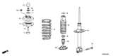 Diagram for 2016 Honda Accord Shock Absorber - 52611-T3L-A12