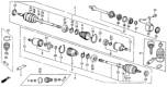 Diagram for 1989 Honda Civic Axle Shaft - 44011-SH9-J00