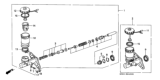 Diagram for 1991 Honda CRX Brake Master Cylinder - 46100-SH3-A05