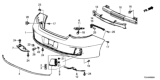 Diagram for Honda Clarity Plug-In Hybrid Bumper Reflector - 33505-T3L-A02