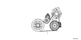 Diagram for 2018 Honda Odyssey Drive Belt & V Belt - 31110-RLV-A02