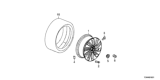 Diagram for Honda Accord Hybrid Spare Wheel - 42700-T3W-A91