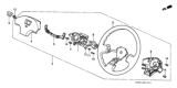 Diagram for Honda CRX Steering Column Cover - 78518-SH3-A04ZA