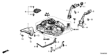 Diagram for 2012 Honda Civic Fuel Tank Strap - 17521-TR0-A00