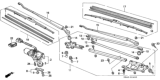 Diagram for 1992 Honda Prelude Windshield Wiper - 76620-SR3-A01