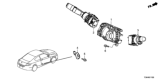 Diagram for Honda Fit Turn Signal Switch - 35255-T2A-K12