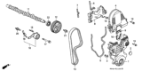 Diagram for 1998 Honda Civic Camshaft - 14111-PDN-A00
