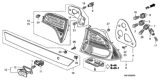 Diagram for Honda Civic License Plate - 74890-SNE-A01ZE