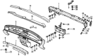 Diagram for 1975 Honda Civic Instrument Panel - 66821-657-670