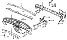 Diagram for 1976 Honda Civic Instrument Panel - 66821-657-670