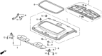 Diagram for 1996 Honda Prelude Sun Visor Clip - 88217-SM4-000ZM