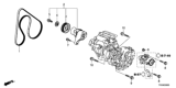 Diagram for 2008 Honda Civic Drive Belt & V Belt - 19230-RMX-004