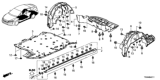 Diagram for Honda Clarity Plug-In Hybrid Wheelhouse - 74590-TRW-A00