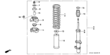 Diagram for 1996 Honda Accord Shock Absorber - 51601-SV4-A23