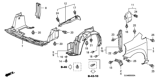 Diagram for 2008 Honda Fit Wheelhouse - 74101-SLN-A00