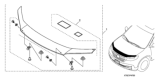 Diagram for 2020 Honda Ridgeline Air Deflector - 08P47-T6Z-101