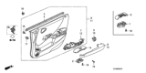 Diagram for Honda Fit Door Trim Panel - 83583-SLN-A11ZA