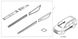 Diagram for Honda CR-V Hybrid Door Moldings - 08P05-TLA-160