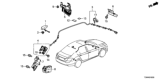 Diagram for 2017 Honda Accord Hybrid Antenna Cable - 39160-T3W-A11