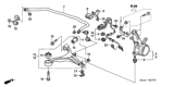Diagram for Honda CR-V Sway Bar Bracket - 51308-S5A-000