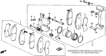 Diagram for Honda CRX Brake Caliper - 45230-SH3-A06