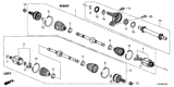 Diagram for 2017 Honda Civic Axle Shaft - 44500-TBF-A00