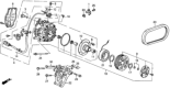 Diagram for Honda Prelude A/C Compressor - 38810-PK3-S01