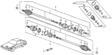 Diagram for 1985 Honda Prelude Axle Shaft - 44011-SF0-622