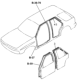 Diagram for 1996 Honda Passport Door Seal - 8-97150-684-3