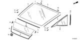 Diagram for 2018 Honda Clarity Fuel Cell Windshield - 73211-TRT-A01