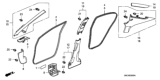 Diagram for 2006 Honda Civic Weather Strip - 72355-SNA-A02ZB