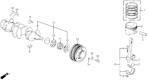 Diagram for Honda CRX Crankshaft Pulley - 13810-PM5-A00