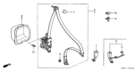 Diagram for 2000 Honda Insight Seat Belt - 04818-S3Y-A02ZB