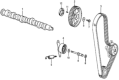 Diagram for 1983 Honda Prelude Timing Belt Tensioner - 14510-PC6-013