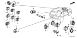 Diagram for Honda Pilot Hazard Warning Switch - 35510-TG7-A11