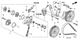 Diagram for 2009 Honda Pilot Power Steering Pump - 56110-RN0-A03