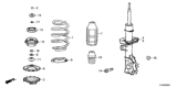 Diagram for Honda HR-V Shock Absorber - 51611-T7W-A72
