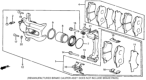 Diagram for 1987 Honda CRX Brake Pad Set - 45022-SB2-672