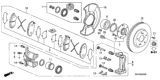 Diagram for 2010 Honda Civic Brake Caliper - 45019-SNC-000