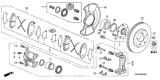 Diagram for 2011 Honda Civic Brake Caliper - 45018-SNC-000