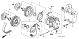 Diagram for Honda Accord A/C Compressor - 38810-RCA-A01