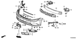 Diagram for 2012 Honda Civic Bumper - 04711-TR3-A90ZZ