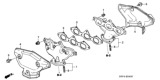 Diagram for 2003 Honda Pilot Exhaust Manifold - 18010-P8E-L00