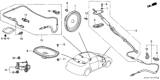 Diagram for 1997 Honda Civic Antenna Cable - 39156-S01-A01