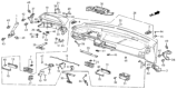 Diagram for 1984 Honda Civic Instrument Panel - 66821-SB3-673ZE