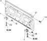 Diagram for Honda Passport Door Hinge - 8-94318-602-0