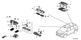 Diagram for 2018 Honda Civic Dome Light - 34254-T2A-023ZL