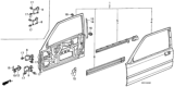 Diagram for 1986 Honda Accord Door Panel - 67010-SE0-A00ZZ