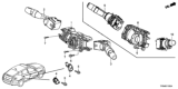 Diagram for 2015 Honda Crosstour Wiper Switch - 35256-TP6-K11